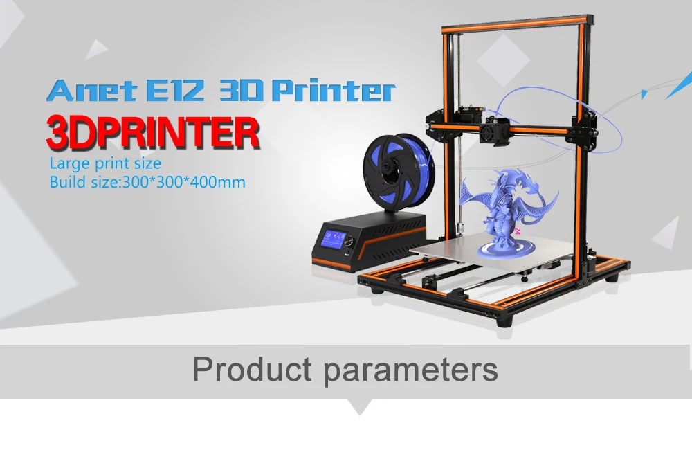 Anet E10 E12 3d принтер DIY большой размер печати высокая точность Reprap Prusa i3 imprimante 3d принтер комплект с PLA нитью печати