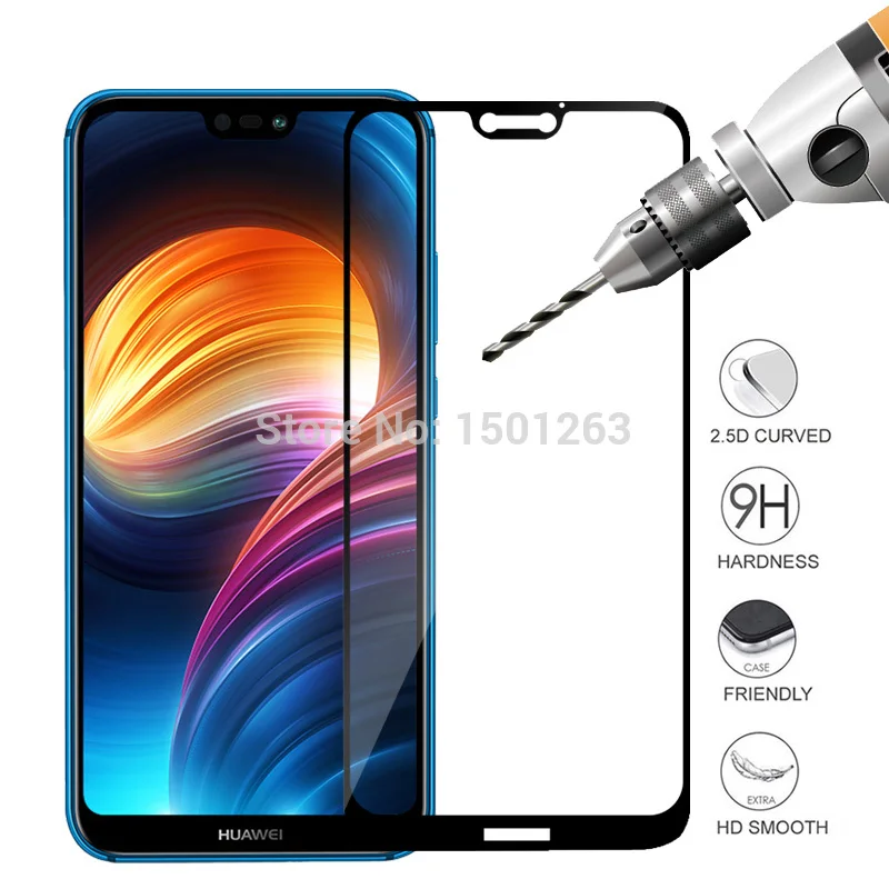 

Full Cover Tempered Glass For Huawei Y5 Y6 Y7 Y9 Prime 2018 P20 Pro Lite Nova 3 3i Screen Protector For Huawei Honor 7A 7C 10