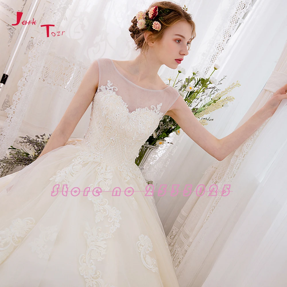 Boho трапециевидной формы свадебные платье с открытой спиной Vestidos de Novia 2019 Аппликации Тюль Роскошные Abito da Sposa кружево на спине Hochzeitskleid