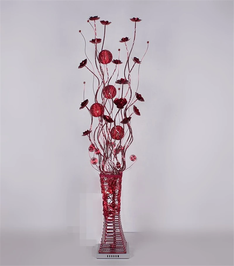 Beautiful-Vase-floor-lamp-Brief-fashion-house-lighting-handmade-aluminum-wire-floor-light-Red-gold-purple (2)