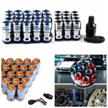Anti-theft Authentic Formula Wheels Lock Lug Nuts M12X1.5 Acorn Rim Closed With Security Key Adapters for Honda/Hyundai/Ford