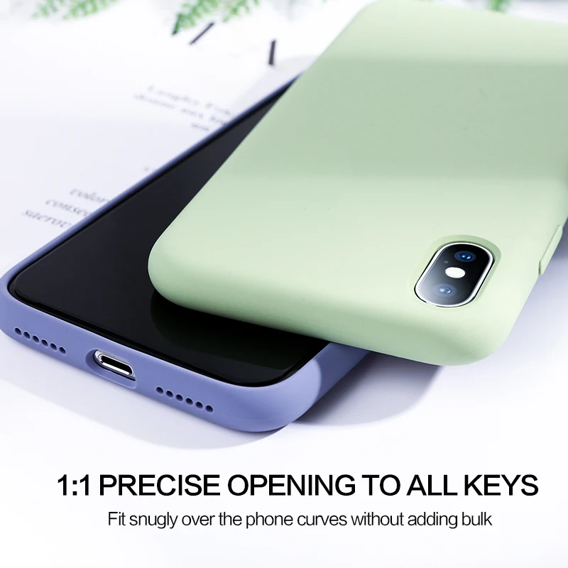 SmartDevil Solid Color Silicone Phone Case For iphone 7 8 Plus XR X XS Max Couples Cute Candy Color