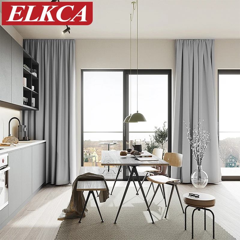 Cortinas térmicas aislantes para cortinas de tratamiento de ventana de sala de estar para dormitorio cortinas blandas para habitación de bebé