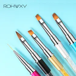 ROHWXY 1 шт. кисть для дизайна ногтей маникюр Цветочная сетка французский дизайн акриловая УФ гелевая ручка профессиональные аксессуары для