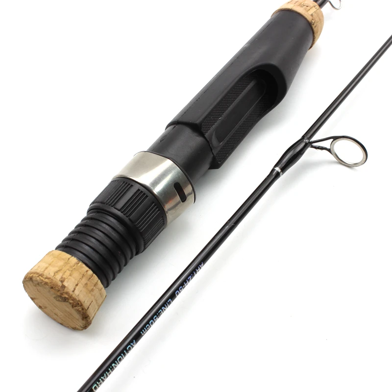Ceny 2 sztuk 50cm zima wędka wędki do lodu materiał węglowy podróży promem wędkarskie wędka spinningowa