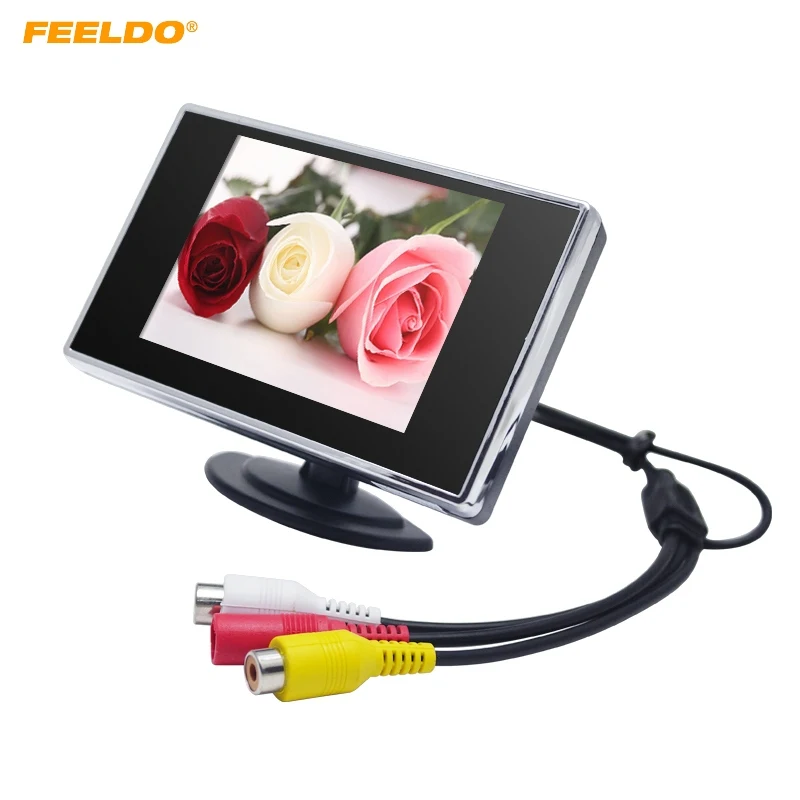 FEELDO 3.5inch TFT LCD Car Rear View Parking Monitor Display for DVD VCR VCD Backup Camera #1308 | Автомобили и мотоциклы