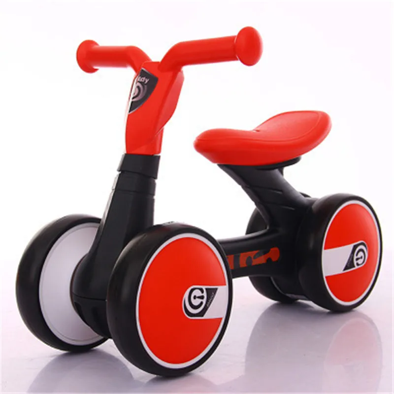 

Children Baby Swing Car Four-wheeled No Pedals Balance Bike Mute Wheel Skid Resistance Exercise Your Baby's Balance G1520