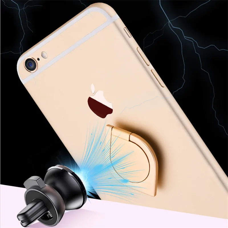 TURATA 3 in 1 Fingertip Gyro Metal Finger Ring Holder Smartphone Mobile Phone Finger Stand Holder For iPhone 7 6 Samsung Tablet