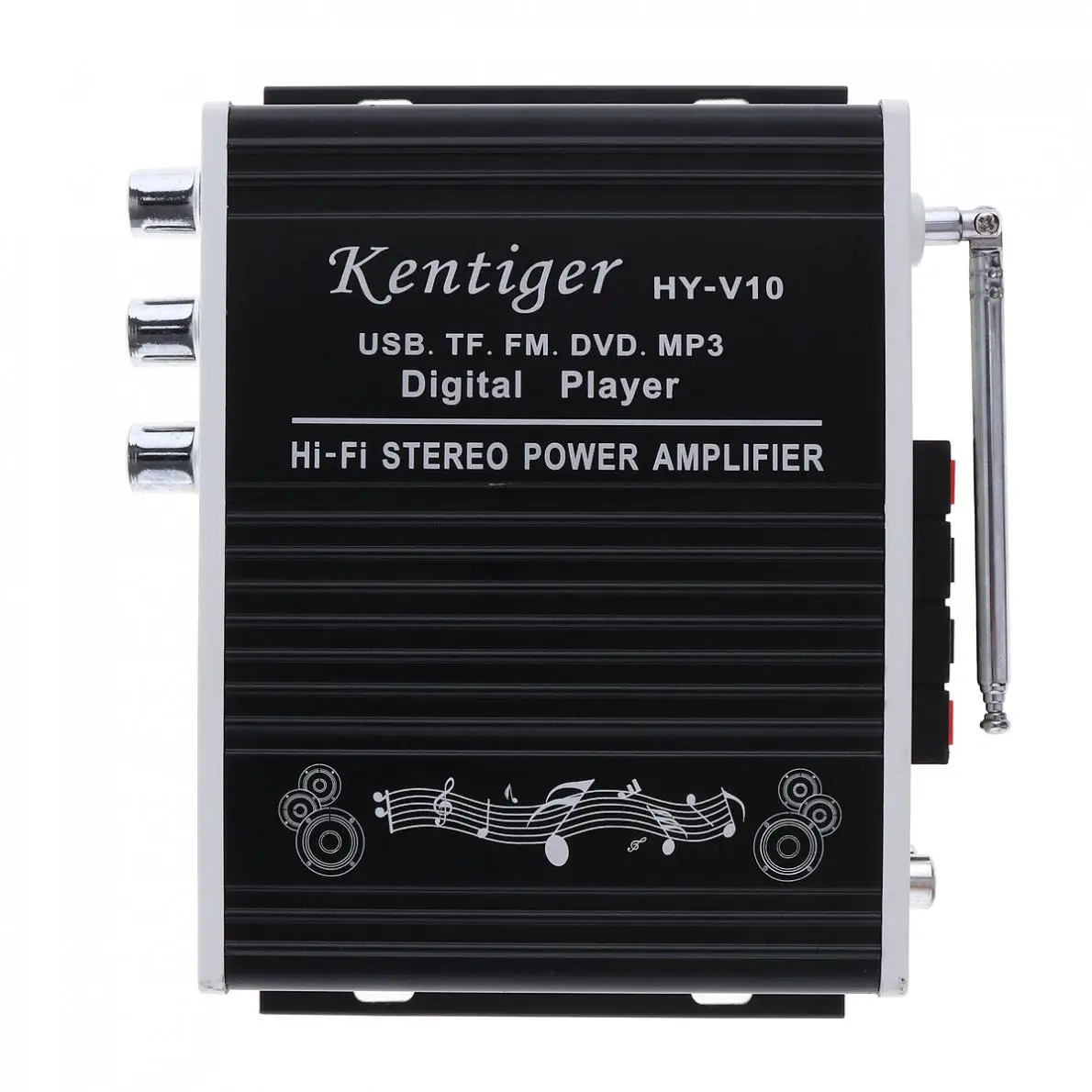 Kentiger HY-V10 DC 12 В 20 Вт x 2 2CH Hi-Fi Bluetooth автомобильный аудио усилитель мощности fm-радио плеер Поддержка SD USB DVD MP3 вход