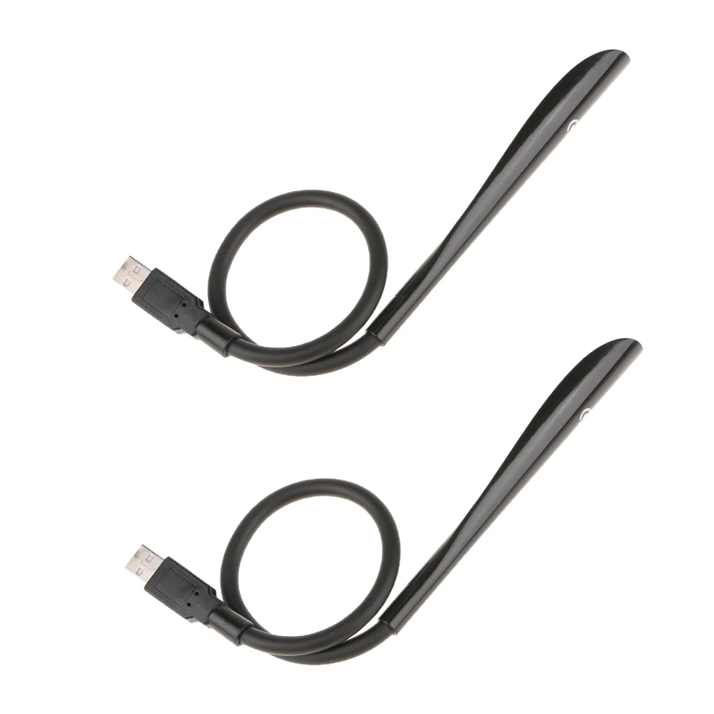 2pcs USB Keyboard Lights LED Lamp Portable Flexible Light Book Reading for Notebook Compute Laptop Desktop Mini Bright Foldable 