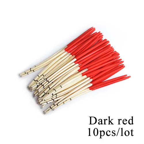 FISH KING 10pcs/lot 2 colours Peacock Feather Float  hard tail type fishing float bobber with rings for fishing