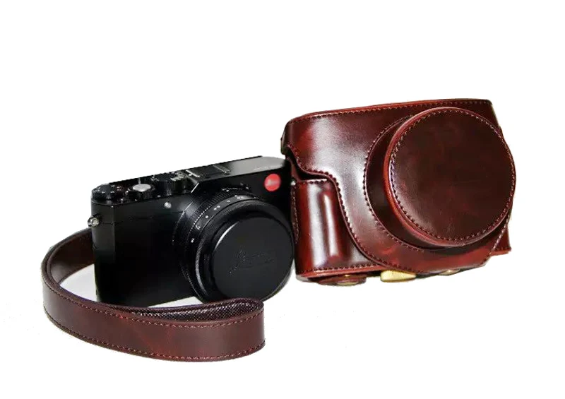 Портативный кожаный чехол для камеры Leica D-LUX TYP109 D-LUX 109 с плечевым ремнем в черном/коричневом/кофейном цвете