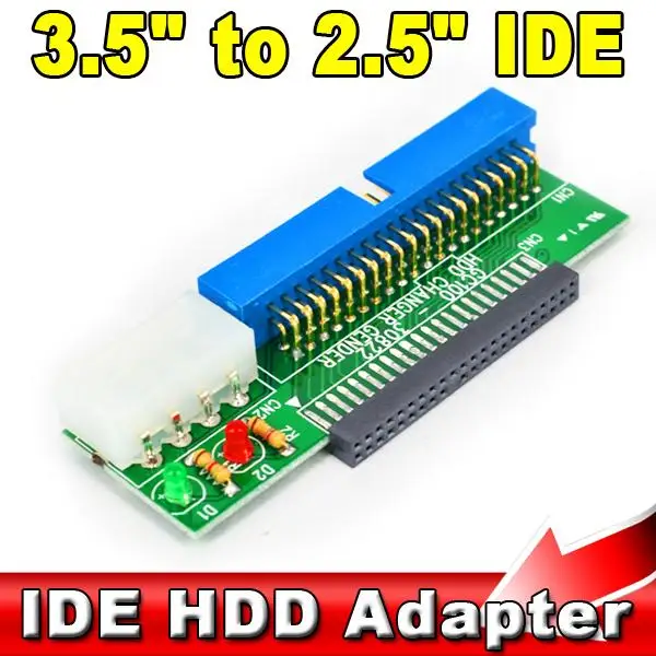 

kebidumei 2.5'' HDD to 3.5'' IDE Drive Converter 44 Pin HDD Adapter to IDE 40 Pin for Laptop PC Desktop HDD to IDE Converter