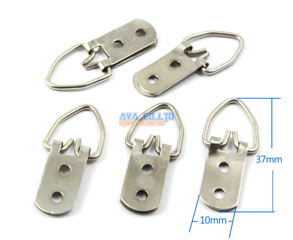 100 조각 실버 사진 프레임 후크 걸이 사진 프레임 걸이 37x10mm