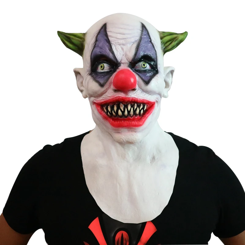 

New Scary Clown Mask Joker Men's Full Face Horror Funny Mask For Halloween Party Masquerade Costume Mask Festival Supplies
