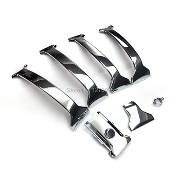 

ABS Chrome Front Grille Grill Camera Cover Trim for Toyota LAND CRUISER Prado FJ150 2014 2015 Car Styling Accessories 7pcs/set