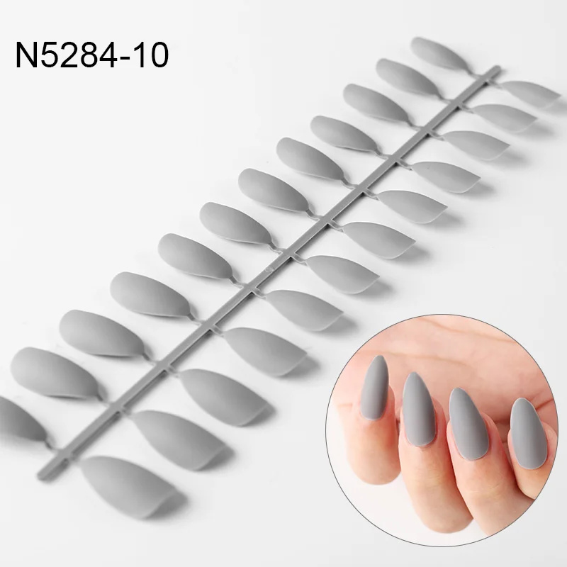 ROSALIND 24pcs Matte Fake Nails Nail Art Manicure Tips For False Nail Art Decoration Forms Extension Manicure Art False Nails