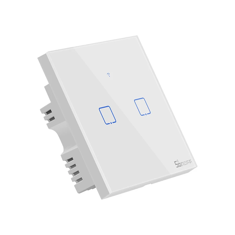 Sonoff T0 US/UK/EU Стандартный 1/2/3 Wi-Fi настенных выключателей eWeLink голосового дистанционного управления работает с Alexa Google Home