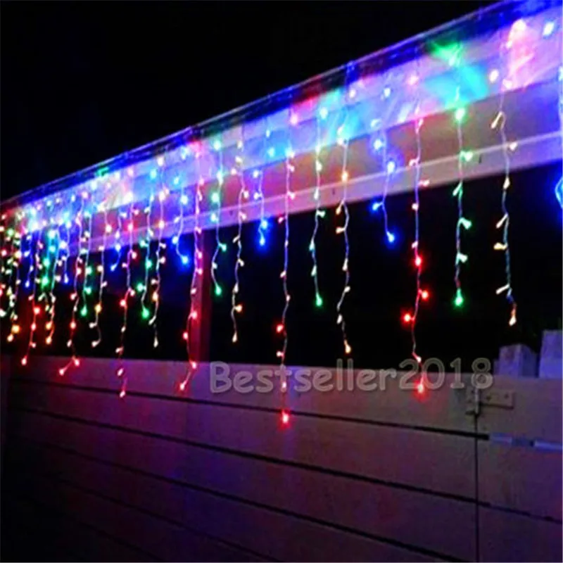 Christmas New Year's Garlands LED Curtain Lights Icicle String Light 4M Droop 0.3-0.6M Outdoor Decoration Festival Wedding Party Christmas New Year's Garlands LED Curtain Lights Icicle String Light 4M Droop 0.3-0.6M Outdoor Decoration Festival Wedding Party