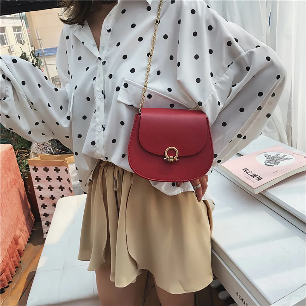 

Women Shoulder Bags Chain Small Bag Crossbody Bags For Women 2019 Black Red White Handbags Women Designer