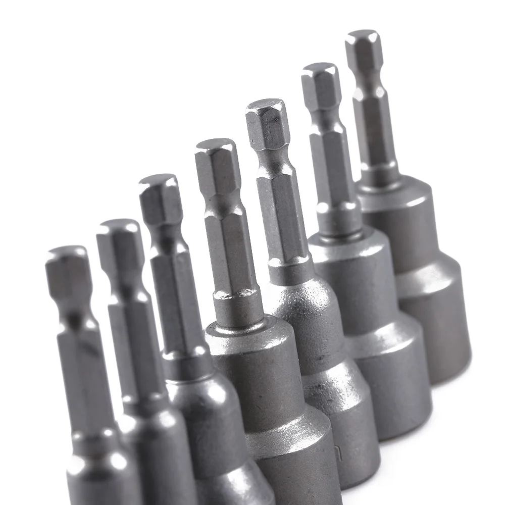 

1PC New Practical Carpentry 6mm-19mm Socket Magnetic Nut Driver Set Adapter Drill Bit 1/4'' Hex Shank Power Impact Tool