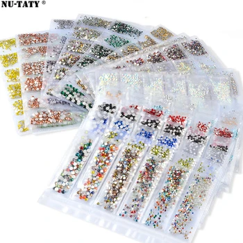 

Nu-TATY Nail art jewelry nail sticker flat glass fashion classic rhinestone 20 style Tool