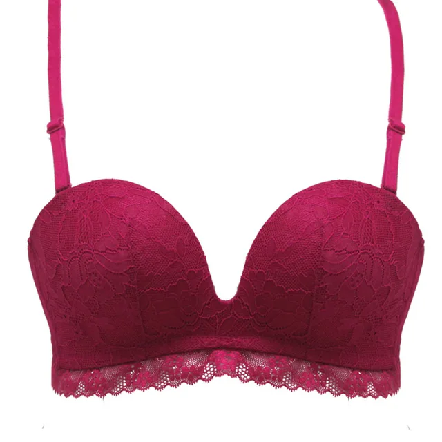 Women Wedding Dress Strapless Stealth Bra Straight 1/2 Cup Back Closure