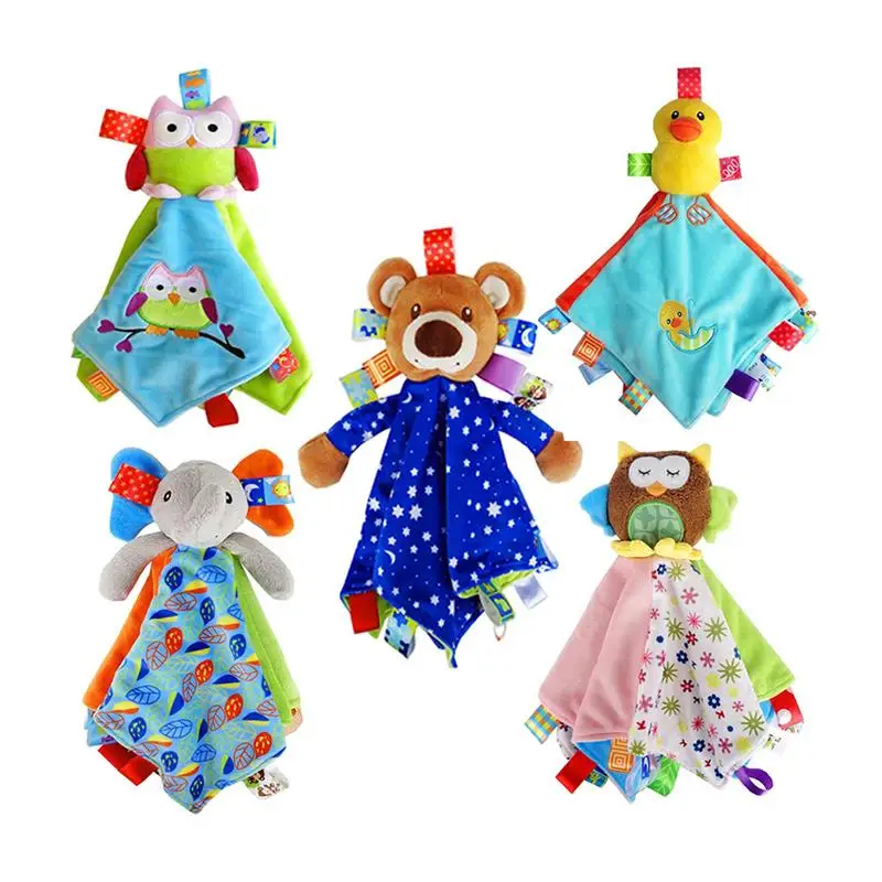 Newborn Baby Soothing Hand Towel baby bath towels Animal Duck Bear Soothing Nursery Plush Wipe