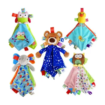 

Newborn Baby Soothing Hand Towel baby bath towels Animal Duck Bear Soothing Nursery Plush Wipe Hanging Towel