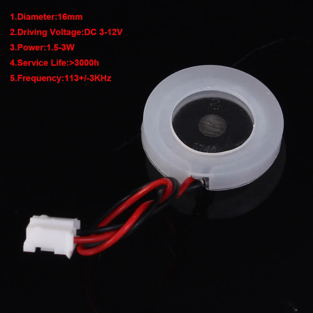 Sensors 5V D16mm 108KHz Ultrasonic Mist Maker Transducer Ceramic