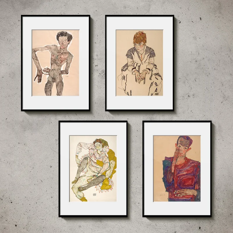 Абстрактная картина Egon Schiele ART ZONE в Европе печатные картины на стену холст постеры