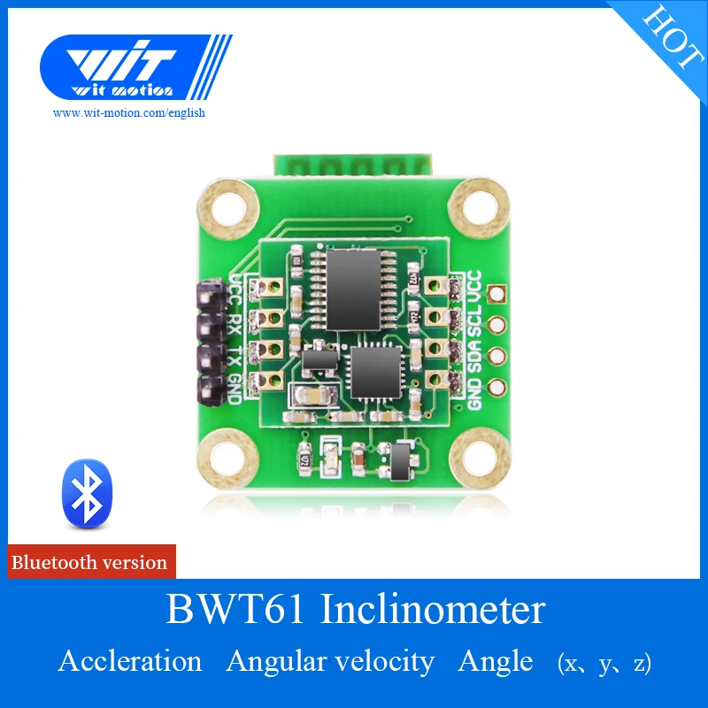 

Bluetooth 2.0 AHRS Sensor BWT61 2 Axis Digital Tilt Angle Inclinometer 3 Axis Acceleration Gyro MPU-6050 Module For PC/Android