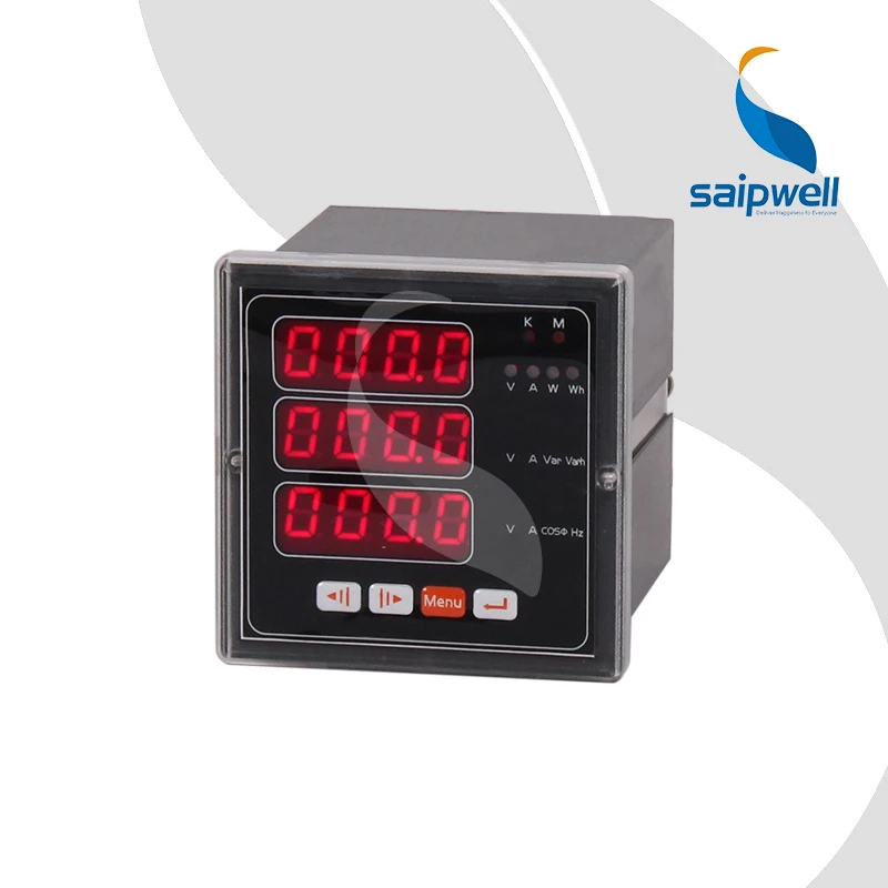 

72 Type Three Phase Electric Multi-function Wattmeter / 3 Rows LED Digital Power Meter (SP-72E)