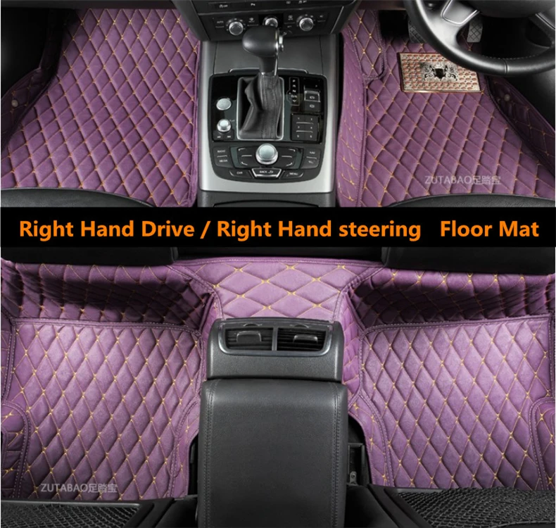 

Auto Floor Mats For BMW All Model Z4 E89 F46 F87 F52 Right Hand Drive 2006-2017 High Quality Embroidery Leather