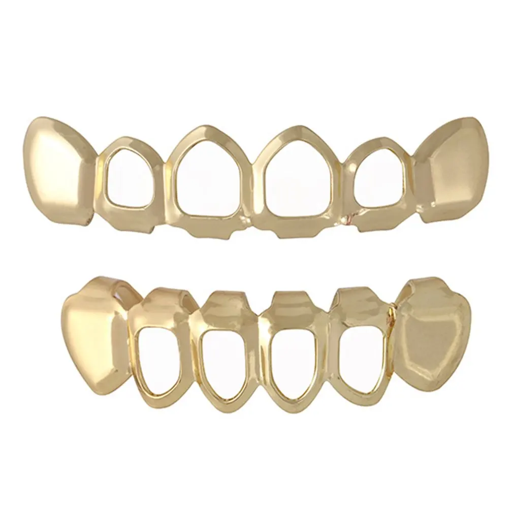 

Hip Hop Teeth Ornament Gun Water Drop Shape Single Tooth Electroplate Copper Teeth For Christmas Halloween Party