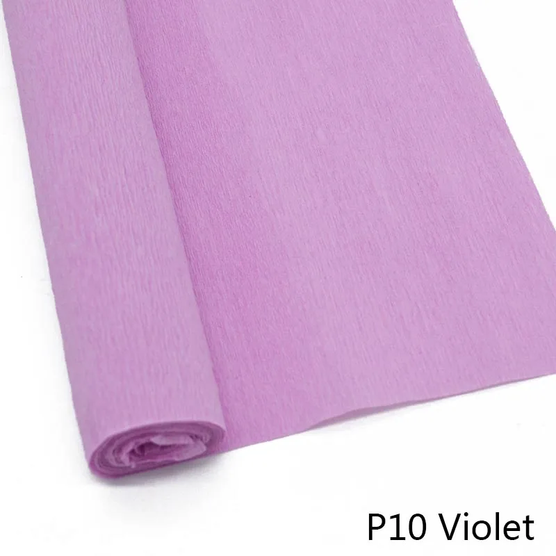 2,5 м DIY гофрированная бумага для изготовления цветов Упаковка цветов упаковочный материал ручная работа оберточная бумага рулон Ремесло Декор - Цвет: violet