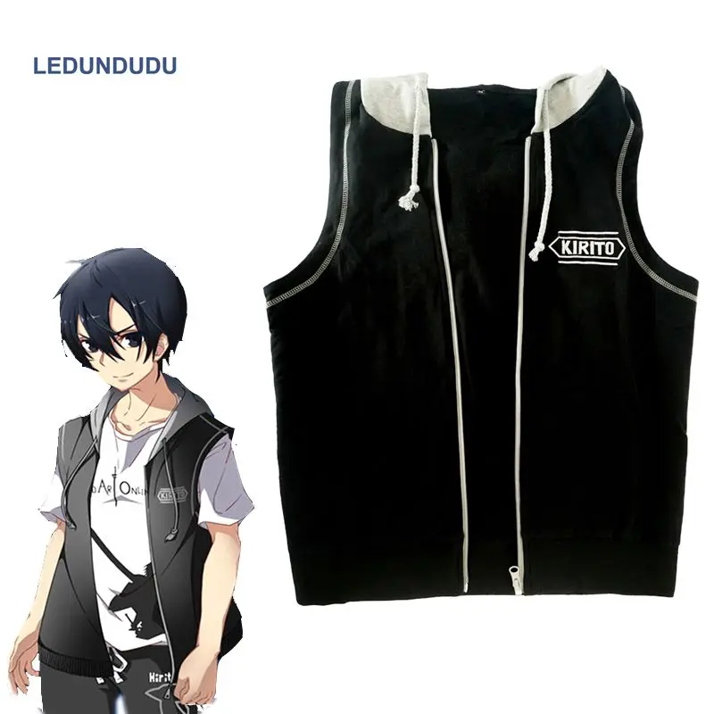 Sword Art Online Alicization Kirito Cosplay Costumes Kazuto Kirigaya Vest Men Sleeveless Coat Sport Pants For Party Halloween Sword Art Online Alicization Kirito Cosplay Costumes Kazuto Kirigaya Vest Men Sleeveless Coat Sport Pants For Party Halloween