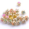 30pcs/lot Colorful Jingle Bells Gold Plated Flower Shaped for Party Christmas Decoration Handmade Accessories 14mm CP0584 2