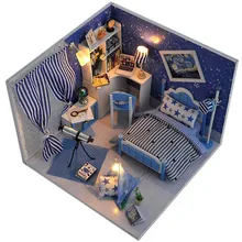 Кукольный домик миниатюрная DIY деревянная кукла дом наборы Реалистичная сборка 3D кукольные домики модель ручной работы игрушки для детей рождественские подарки
