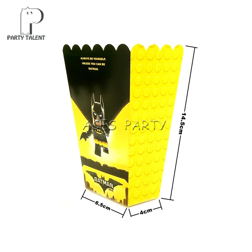 

8pcs/lot Popcorn Box for Kids Super Hero Batman Theme Birthday Party Baby Shower Party Decoration Party Supplies