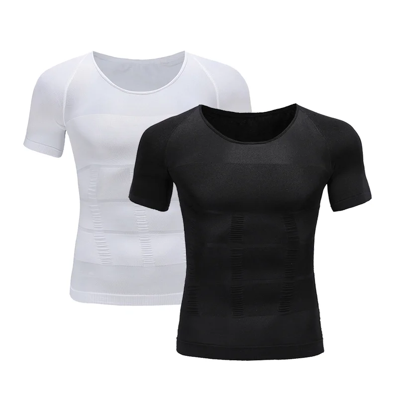 

Men's Slimming Shaper Posture Vest Male Belly Abdomen For Corrector Compression Body building Fat Burn Chest Shirt Corset 2019