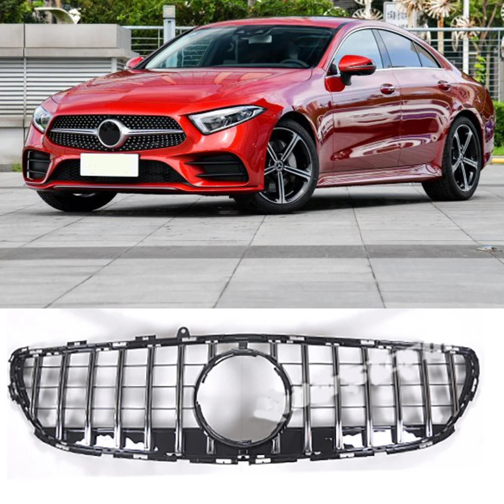 

C257 Grille chromed Emblem Front Bumper mesh Radiator Grill For benz cls 2018-up
