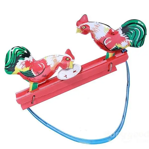 Hot Deal Vintage Toy Tin Rooster Peck Working Condition Antique | Игрушки и хобби