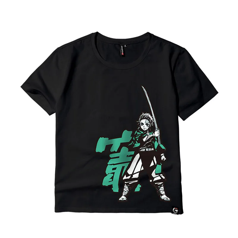 

Anime Demon Slayer: Kimetsu no Yaiba T-shirt Kamado Tanjirou Nezuko 3D Print Casual T shirts Black Tee Tops