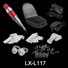 Цифровая тату-машинка Набор Карандаш для бровей и губ постоянный макияж с адаптером ножные педали наконечники игл для татуажа кольцо комплект чашек набор поставки