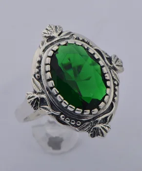

Punk creative non-mainstream personality exaggerated restoring ancient ways for women 9235 sterling silver ring emerald ring