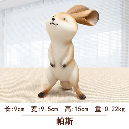 الراتنج المنزل راتنج زخرفة أرنب أرنب أرنب المنزل وفاة إنشاء تماثيل النحت خزانة غرفة الزفاف الديكور المنزل