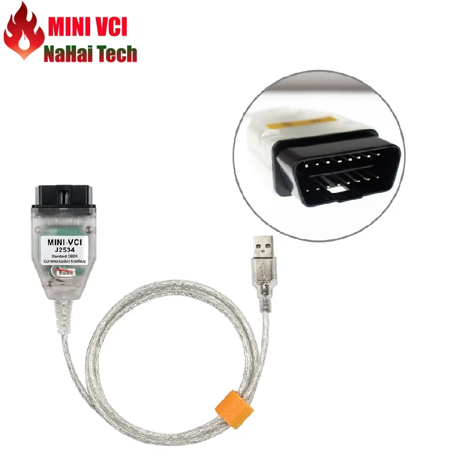 

MINI VCI for T-OYOTA TIS Techstream FT232RQ Chip Diagnostic single Cable With Software version V13.00.022 MINI VCI J-2534