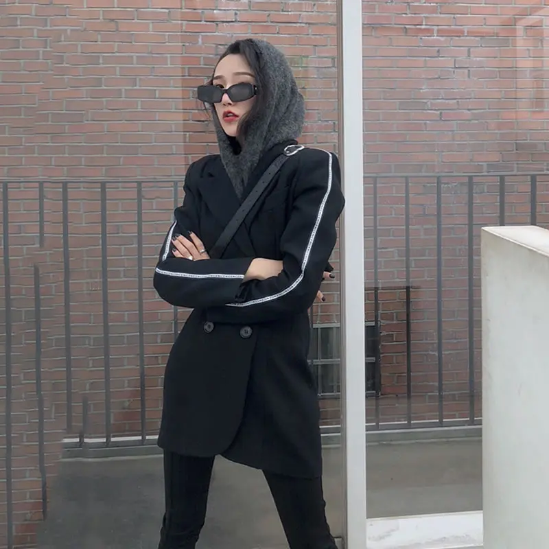 Creux Manches Black Mode 2019 Retour Nouveau D'origine Printemps down Des Out Turn Collar En Manteau Lyh2548 xitao Casual Pleine Design Femmes Europe 1ETqx