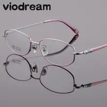 Viodream, оправа для очков из чистого титана, Дамская мода, Ретро стиль, супер светильник, близорукость, оптические очки для чтения, оправа Oculos De Grau 6623